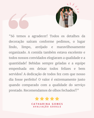 depoimento miniwedding zona norte de sp
